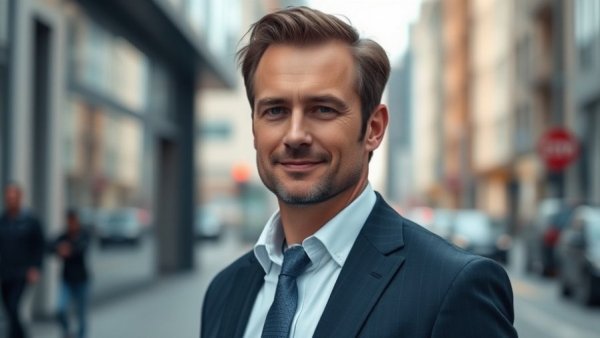 Confident man in suit smiling outdoors, transgender rights news