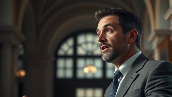 Mature man discussing selling public assets for infrastructure funding