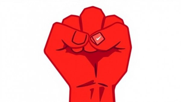 Red abstract fist symbolizing crypto regulation ethics