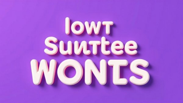 Rounded fonts for branding on purple background.