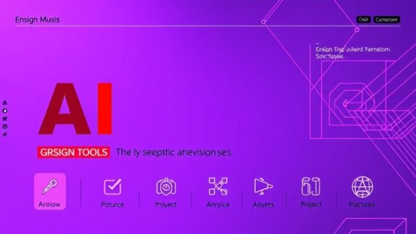 Top AI tools for graphic designers displayed boldly with icons.