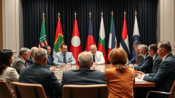 Western Canadian Premiers Meeting with officials at a conference table.