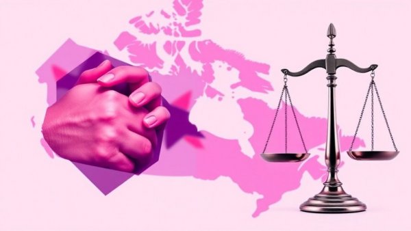 Collage illustrating polyamory legal challenges in Canada.