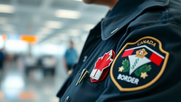 Canadian border officer's uniform highlighting Quebec deportations