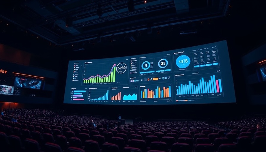 AI in NetSuite Next interface on large display with analytics chart.