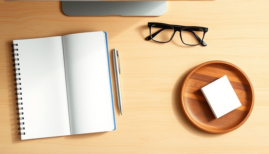 Organized workspace for brand identity design on wooden desk