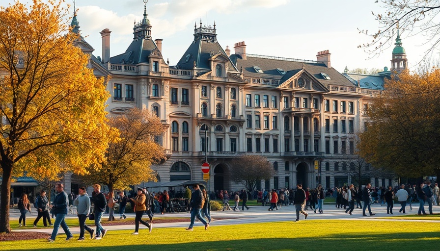 Community Engagement in Land Use Decisions - urban park with historic buildings.