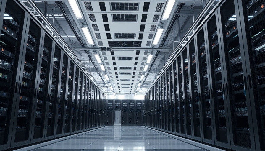 High-tech server racks and cooling systems in a data center.