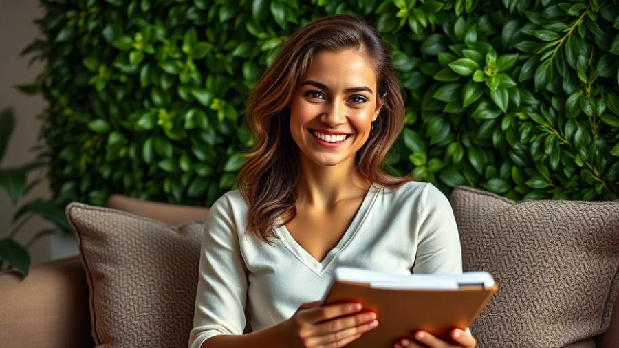 Confident woman in serene setting illustrating Chaos to Clarity Framework