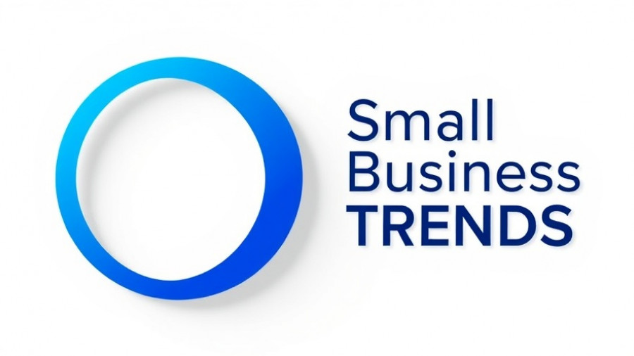Small Business TRENDS logo design, blue circle and text