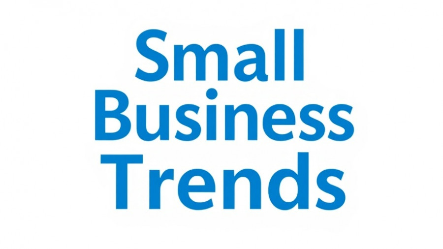 Simple blue and white logo for small business trends