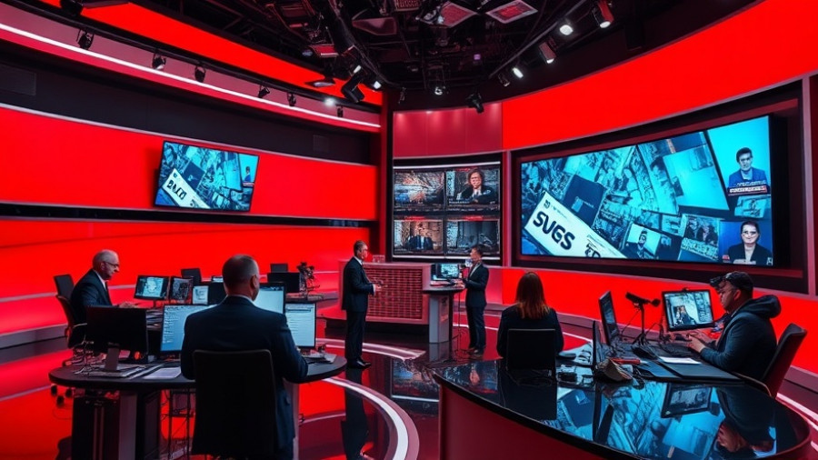 MSNBC studio bustling with activity during rebranding.