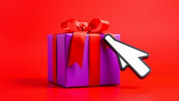 2025 holiday gift strategy: pop art gift box with cursor.