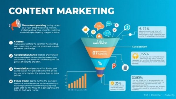 Infographic depicting content marketing funnel for local businesses.