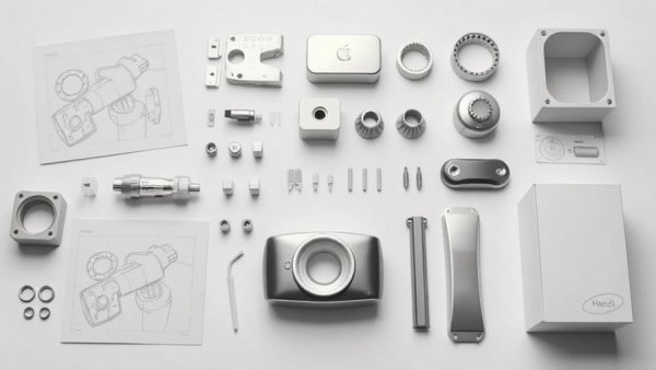 Components for starting a product line neatly organized on a white surface.
