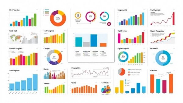 Infographic elements depicting digital communication data.