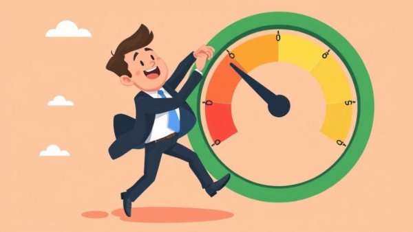 Businessman adjusting gauge for metrics that matter in subscription businesses.