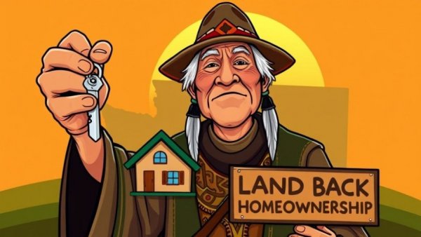 Native Homeownership Program Washington illustration with key and house