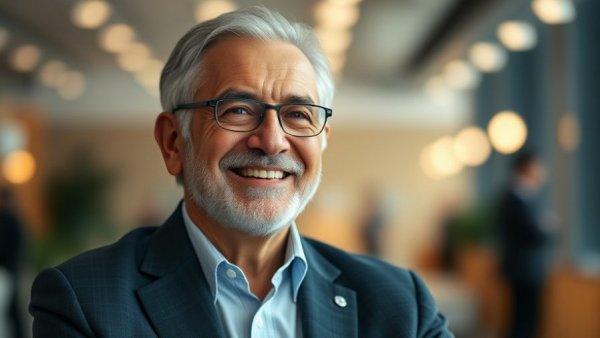 Confident older male exemplifies family-owned business leadership.