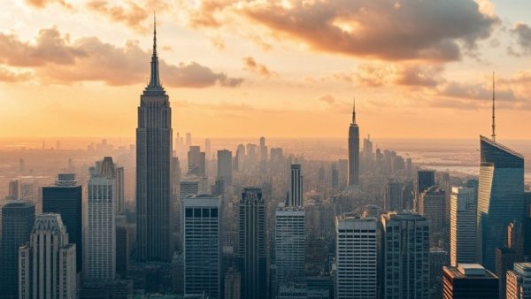 Urban skyscrapers at sunrise highlighting major change in urban policy.