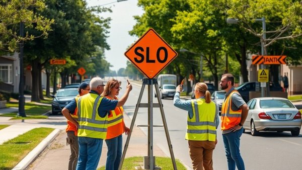 Volunteers painting road markings for urban safety activism.