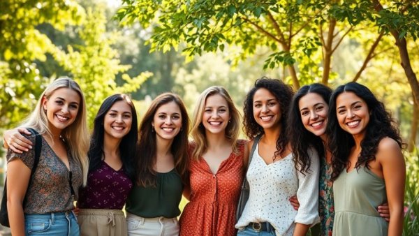Women representing Altadena's small businesses in a sunny garden, demonstrating community support.