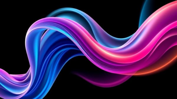 Abstract waves with vibrant gradient lines on black background for Sapporo Green Transformation.