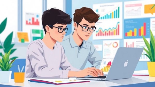 Person analyzing effective survey questions in colorful workspace.