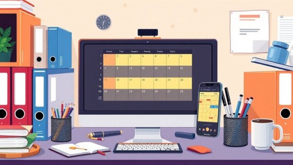 Digital tools for free content schedulers in a modern workspace.