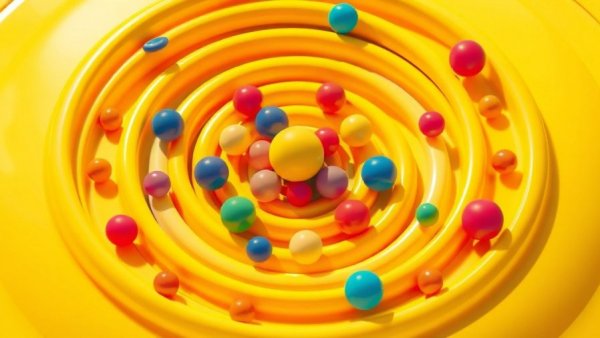 Vibrant abstract design with spheres symbolizing workplace culture transformation.