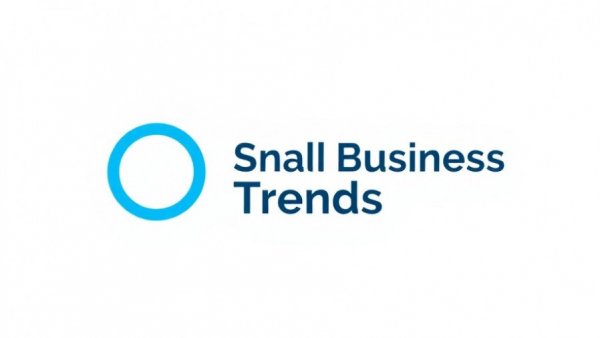 Small Business Trends logo with blue circle, minimalist design.