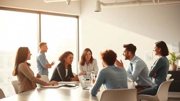 Business team discussing effective ways to improve customer service.