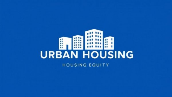 Minimalist logo for housing equity, New York City artist housing crisis.