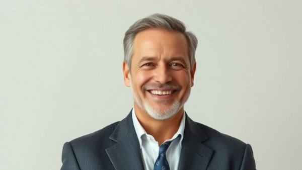 Friendly man in suit smiling, representing Michelin manufacturing innovation.