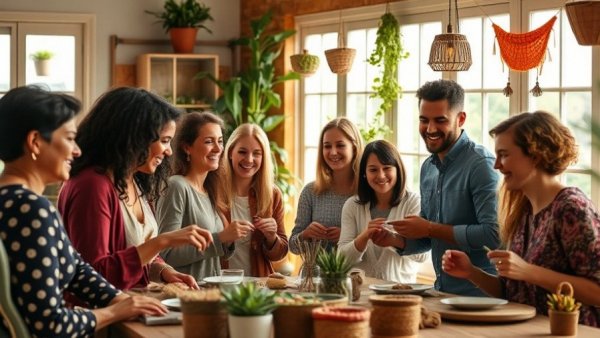 Brand community workshop with diverse participants.