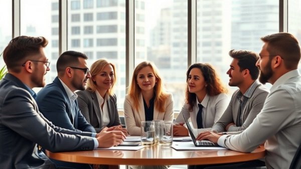 Business meeting discussing tips to pass your background check.