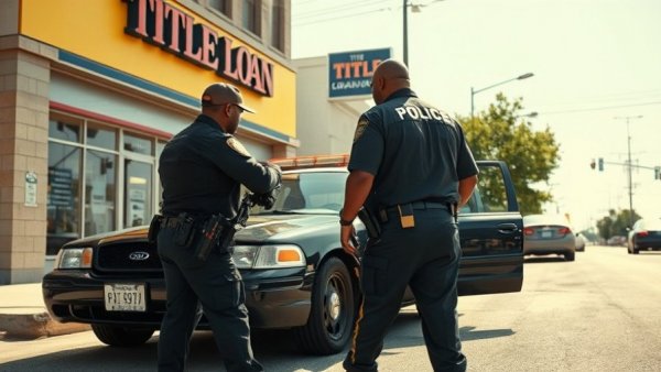 Tucson Safe City Initiative: Police interaction in front of a title loan store.