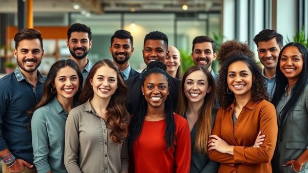 Diverse entrepreneurs smiling, representing business loans for minority entrepreneurs.