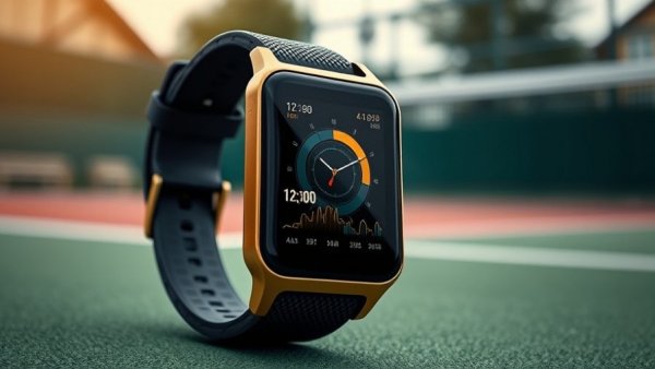 Fitness wristband with analytics over tennis court, Whoop valuation