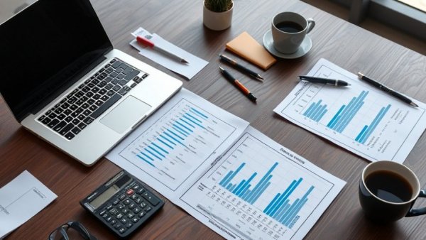 Office desk with accounts payable audit documents and laptop displaying spreadsheets, emphasizing Accounts Payable Audit Importance.