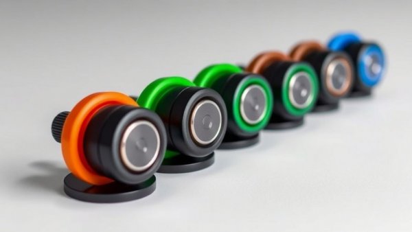 Four HALOID CLIP™ magnetic microphone mounts in different colors.