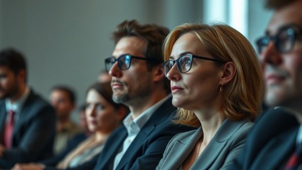 Individuals discussing Fair Housing Act misuse in a conference setting.