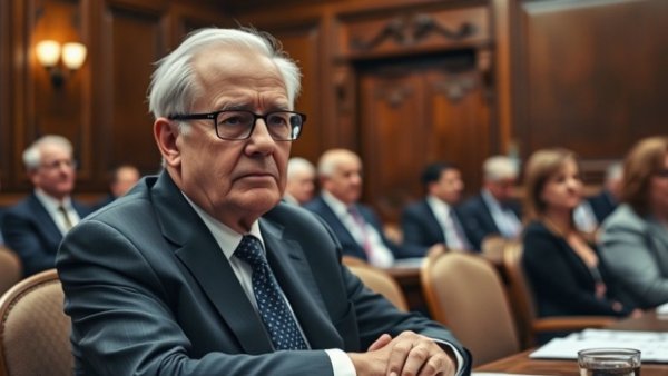 Elderly man discussing responsible loans in a conference setting.