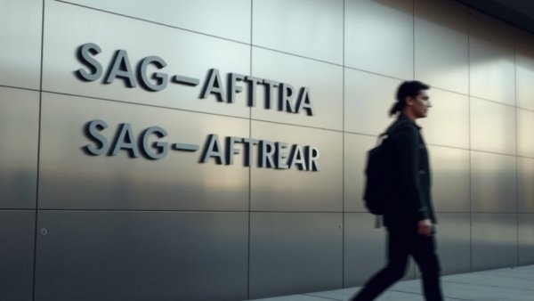 Blurred figure near SAG-AFTRA building, actors reach deal