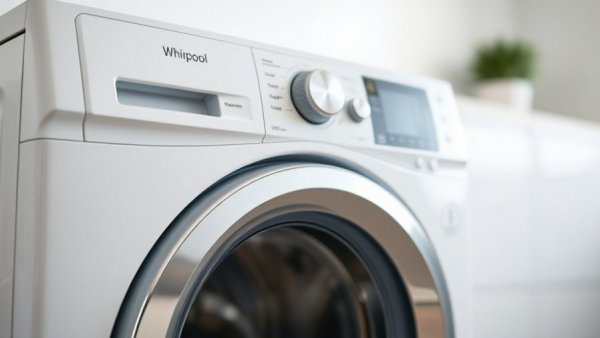 Modern Whirlpool washing machine control panel with knobs