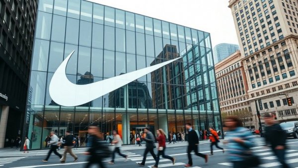 Nike challenges in China depicted with people and storefront.