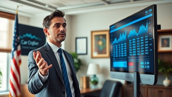 Professional presents financial data emphasizing fiscal discipline coordination.