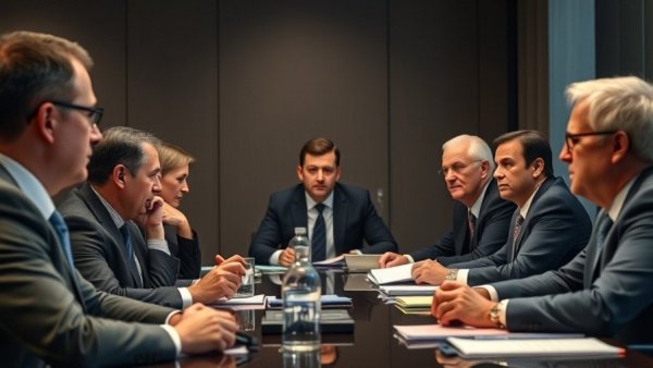 Officials in a meeting discussing U.S. arms package for Taiwan