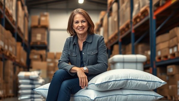 Middle-aged woman in a warehouse representing small business trends.