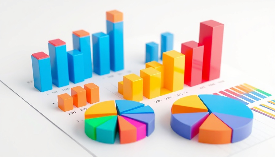 Vibrant 3D charts on reports for sales prospecting market analysis.